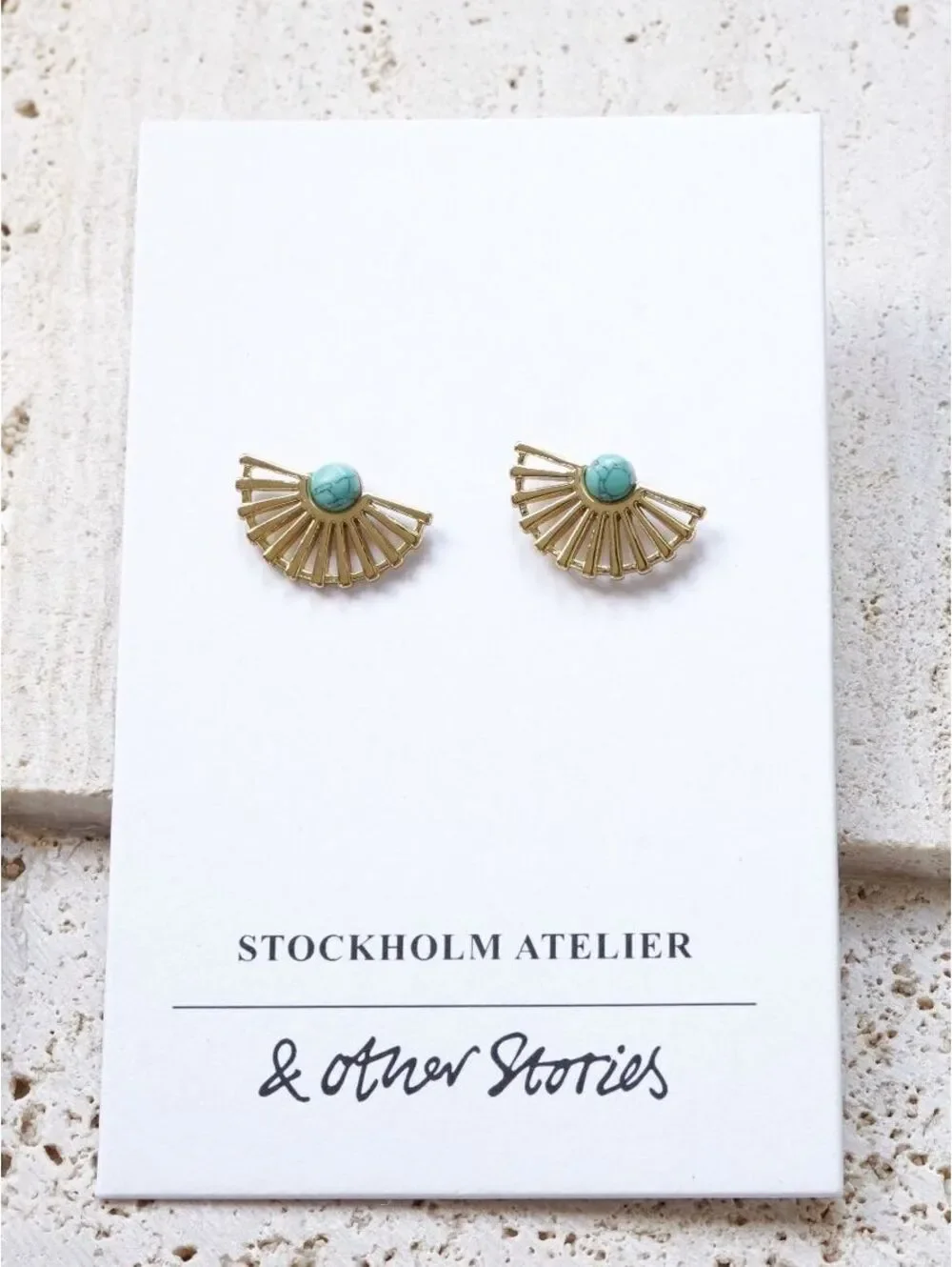 & Other Stories Sun Fan Stud Earrings